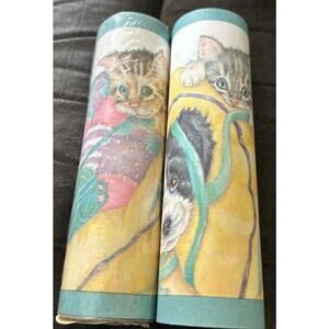 2 Roll Village Easy Up Wallpaper Border #597545 Self-adhesive 5yrd ea UK Cat/Dog